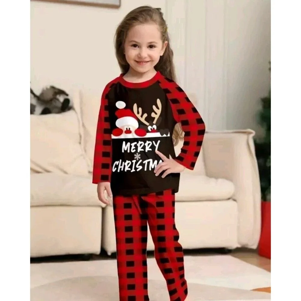 Pajamas 2T New Boys Or Girls Christmas With Santa And Reindeer Childs Toddler